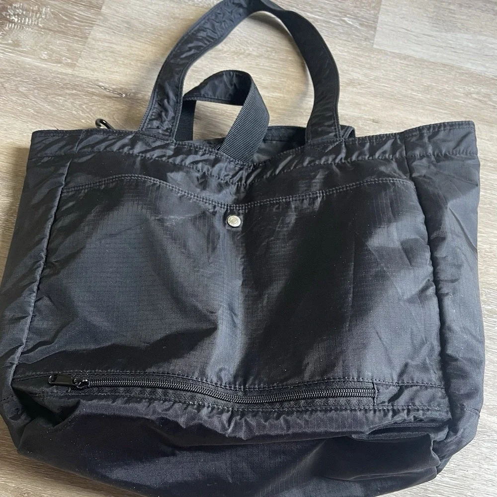 Wise Walker Nomadic City Walker Nylon Tote Messenger Bag Black 19